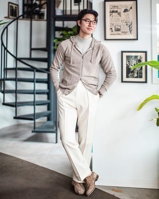 Как носить худи с водолазкой мужчине