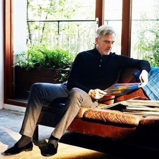 С чем носить брюки с узором "гусиные лапки" мужчине