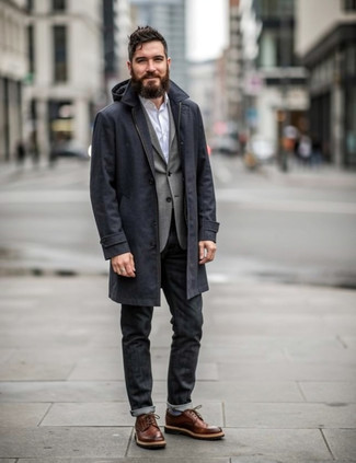 Как носить джинсы с пиджаком мужчине