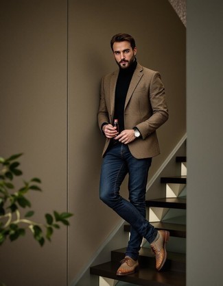 Как носить джинсы с брогами