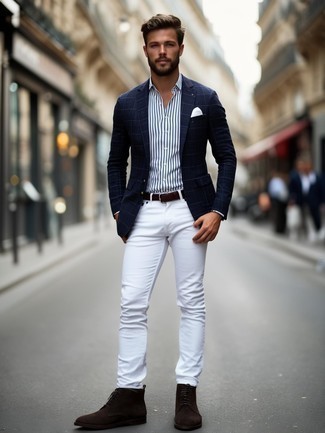 Как носить джинсы с ботинками дезертами