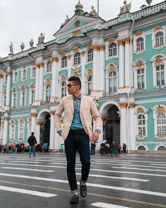 Как носить джинсы с мокасинами мужчине