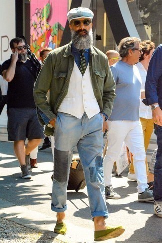 Как носить джинсы с эспадрильями мужчине