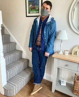 Как носить джинсы с курткой без рукавов мужчине