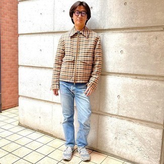 Как носить джинсы с курткой харрингтон