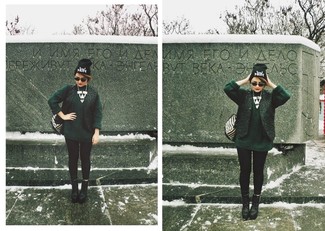 Как носить джинсы с ботильонами на шнуровке