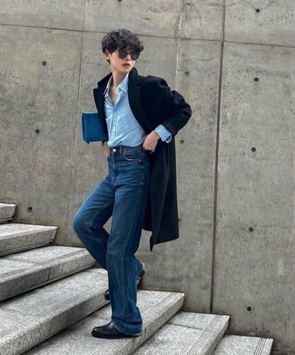 Как носить джинсы с рубашкой подросткам мужчине