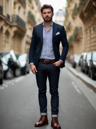 Как носить джинсы с рубашкой мужчине