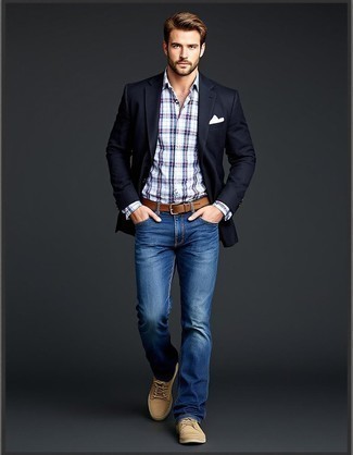 Как носить джинсы с рубашкой мужчине