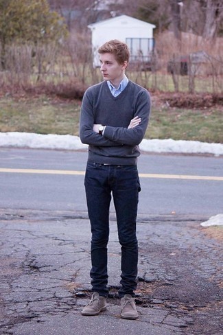 Как носить джинсы с рубашкой подросткам мужчине