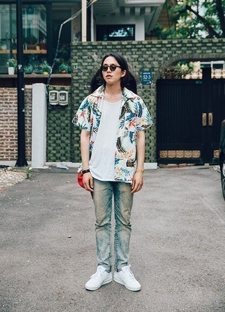 Как носить джинсы с рубашкой подросткам мужчине