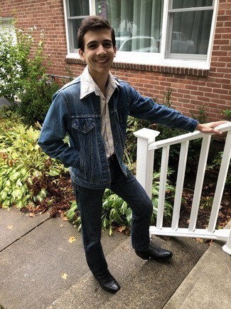 Как носить джинсы с рубашкой подросткам мужчине