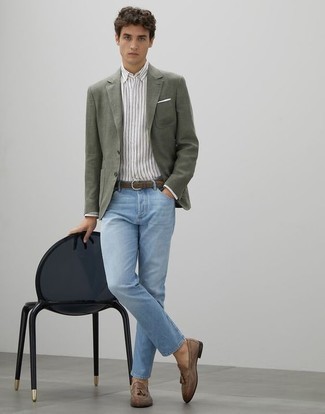 Как носить джинсы с рубашкой подросткам мужчине