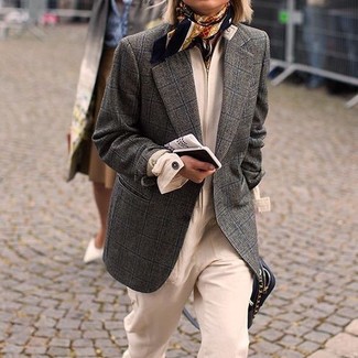 Как носить комбинезон с пиджаком