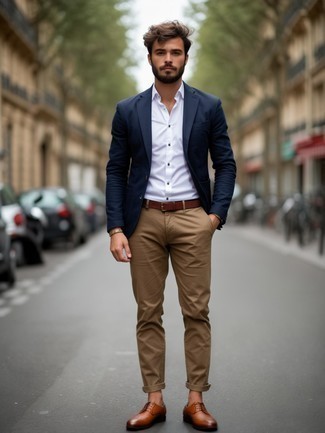 Какие броги носить с светло-коричневыми брюками чинос