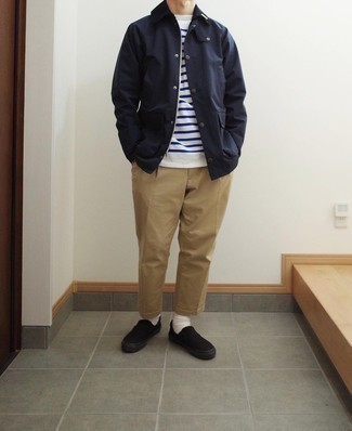 С чем носить светло-коричневые брюки чинос