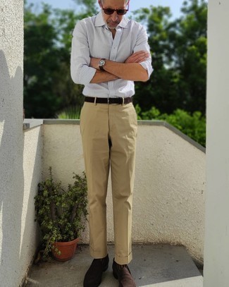 Какие лоферы носить с светло-коричневыми брюками чинос