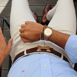 Какие монки носить с светло-коричневыми брюками чинос