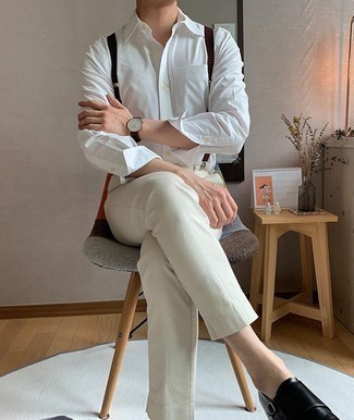 Какие монки носить с светло-коричневыми брюками чинос