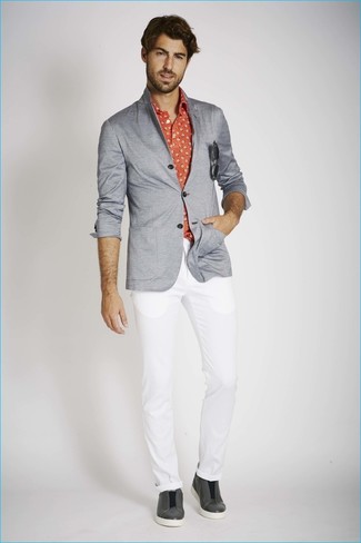 С чем носить вязаный пиджак мужчине