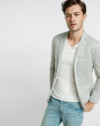 С чем носить вязаный пиджак мужчине