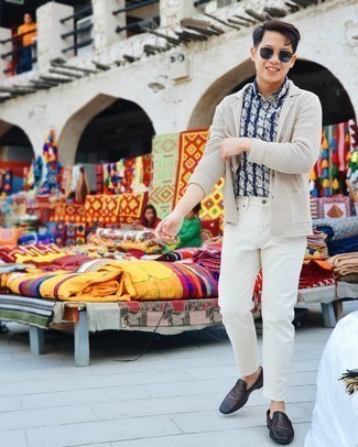 С чем носить вязаный пиджак мужчине