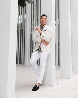 С чем носить вязаный пиджак мужчине