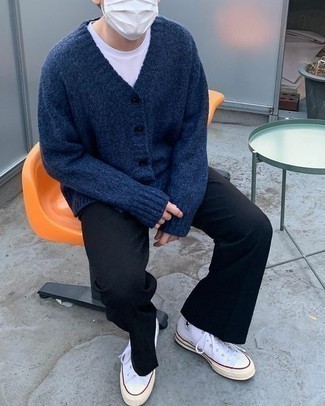 С чем носить вязаный кардиган мужчине