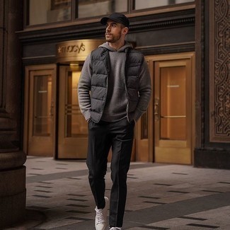 С чем носить вязаный худи мужчине