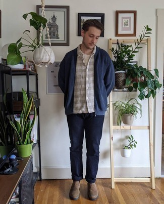 С чем носить вязаную куртку мужчине