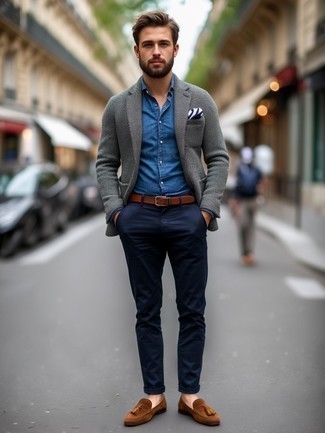 С чем носить вязаную куртку мужчине