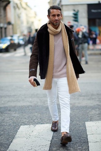 С чем носить вязаный шарф мужчине