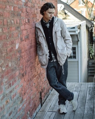 С чем носить шерстяные вязаные брюки чинос