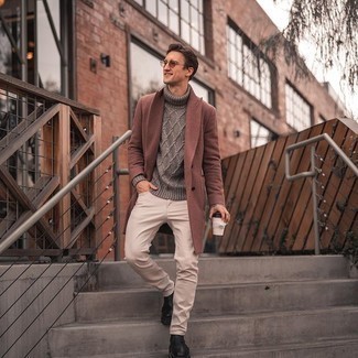 С чем носить шерстяную вязаную водолазку мужчине