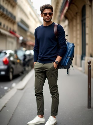 С чем носить кожаный рюкзак мужчине