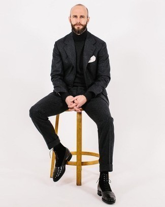 С чем носить кожаные классические ботинки мужчине