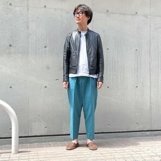 С чем носить кожаные эспадрильи мужчине