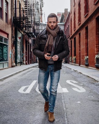 С чем носить кожаную полевую куртку