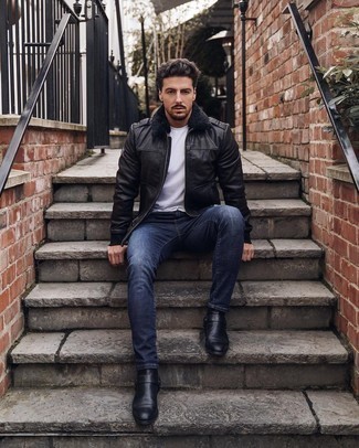 С чем носить кожаную куртку харрингтон