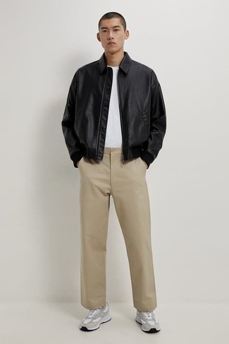 С чем носить кожаную куртку харрингтон