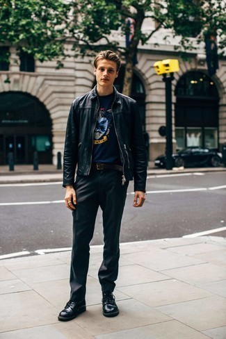 С чем носить кожаную куртку харрингтон