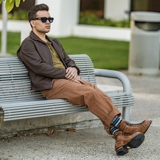 С чем носить кожаную куртку харрингтон