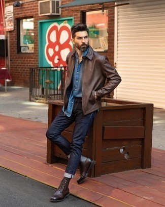 С чем носить кожаную куртку харрингтон