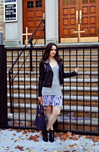 Какие платья носить с кожаной курткой