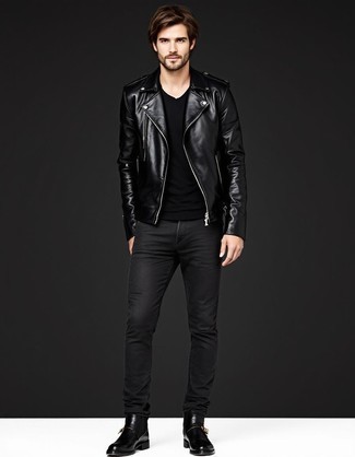 С чем носить кожаную куртку мужчине