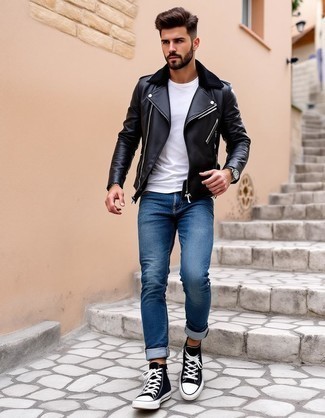С чем носить кожаную куртку мужчине