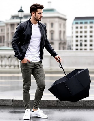 С чем носить кожаную куртку мужчине