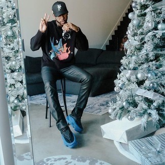 С чем носить кожаные джинсы мужчине