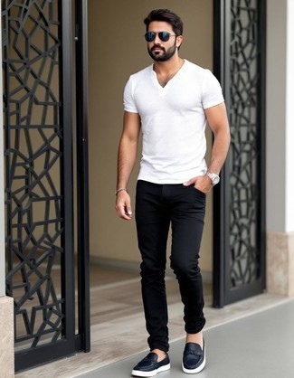 С чем носить кожаные лоферы мужчине