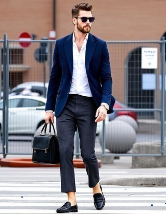 С чем носить кожаные лоферы мужчине